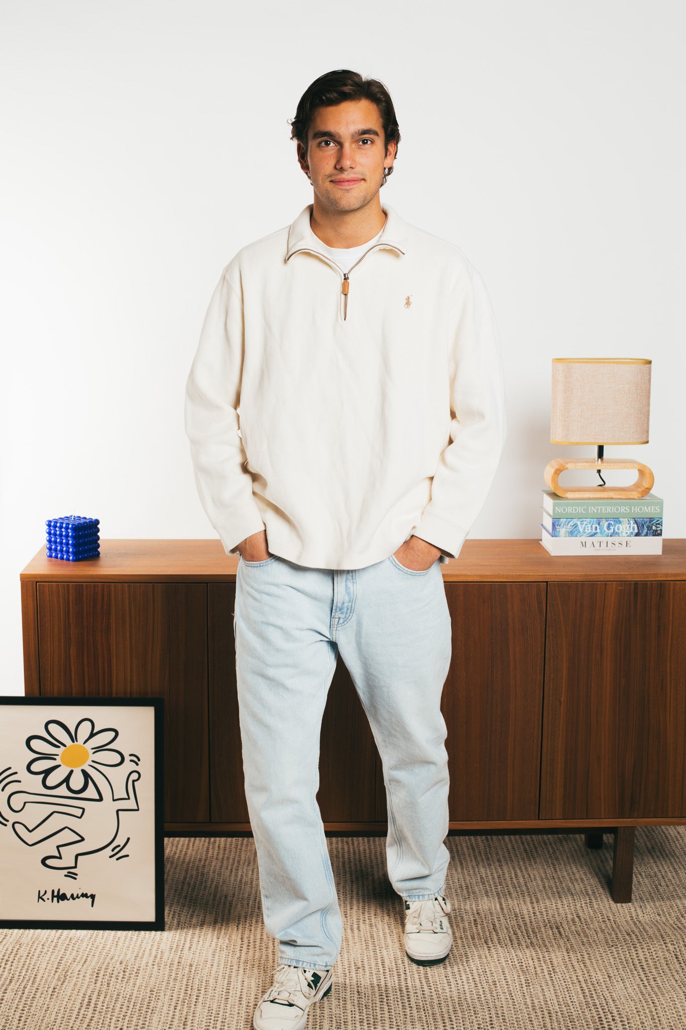 Ralph Lauren - Quarter Zip Wit/Gebroken Wit