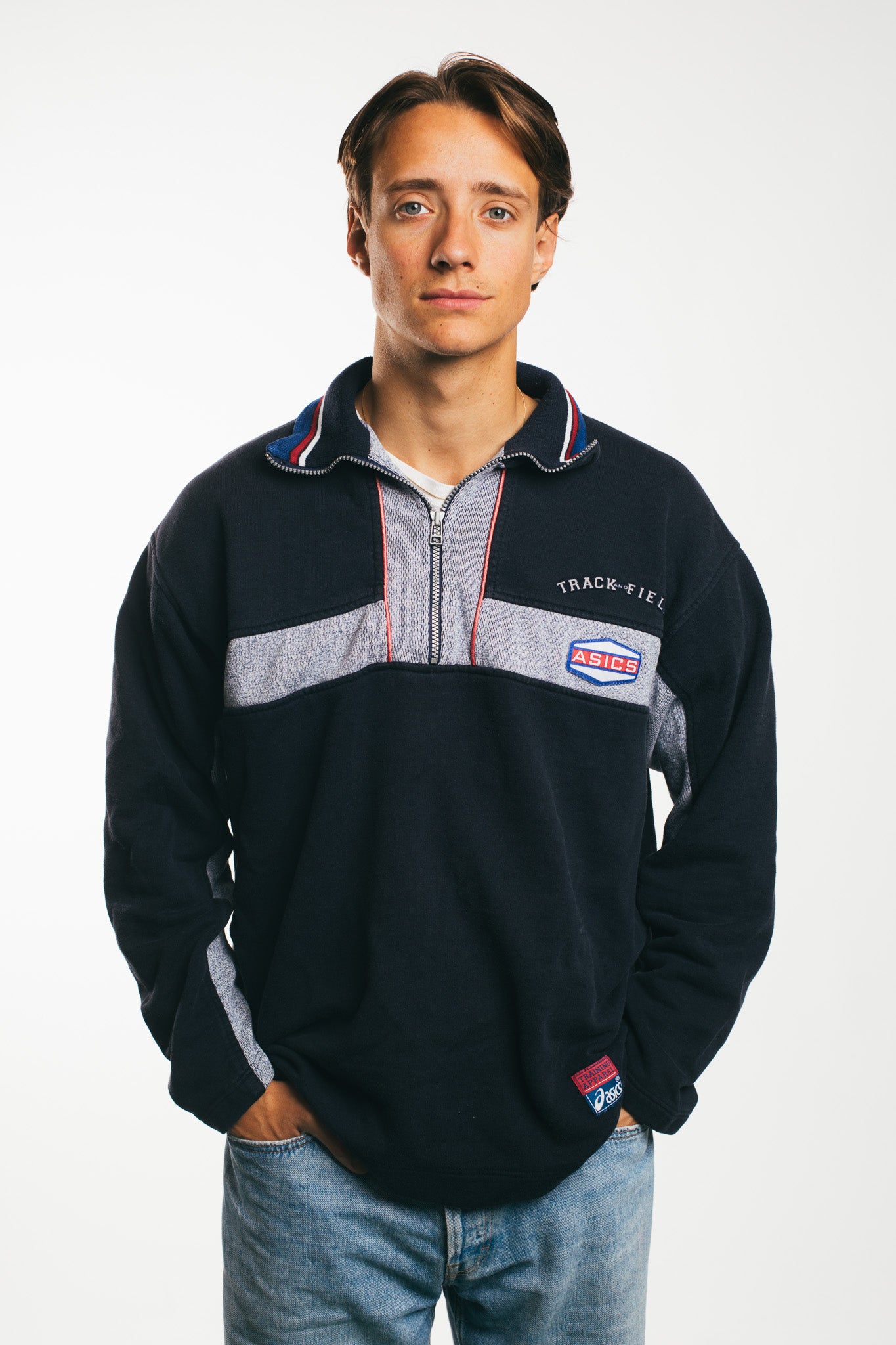 Asics quarter zip outlet
