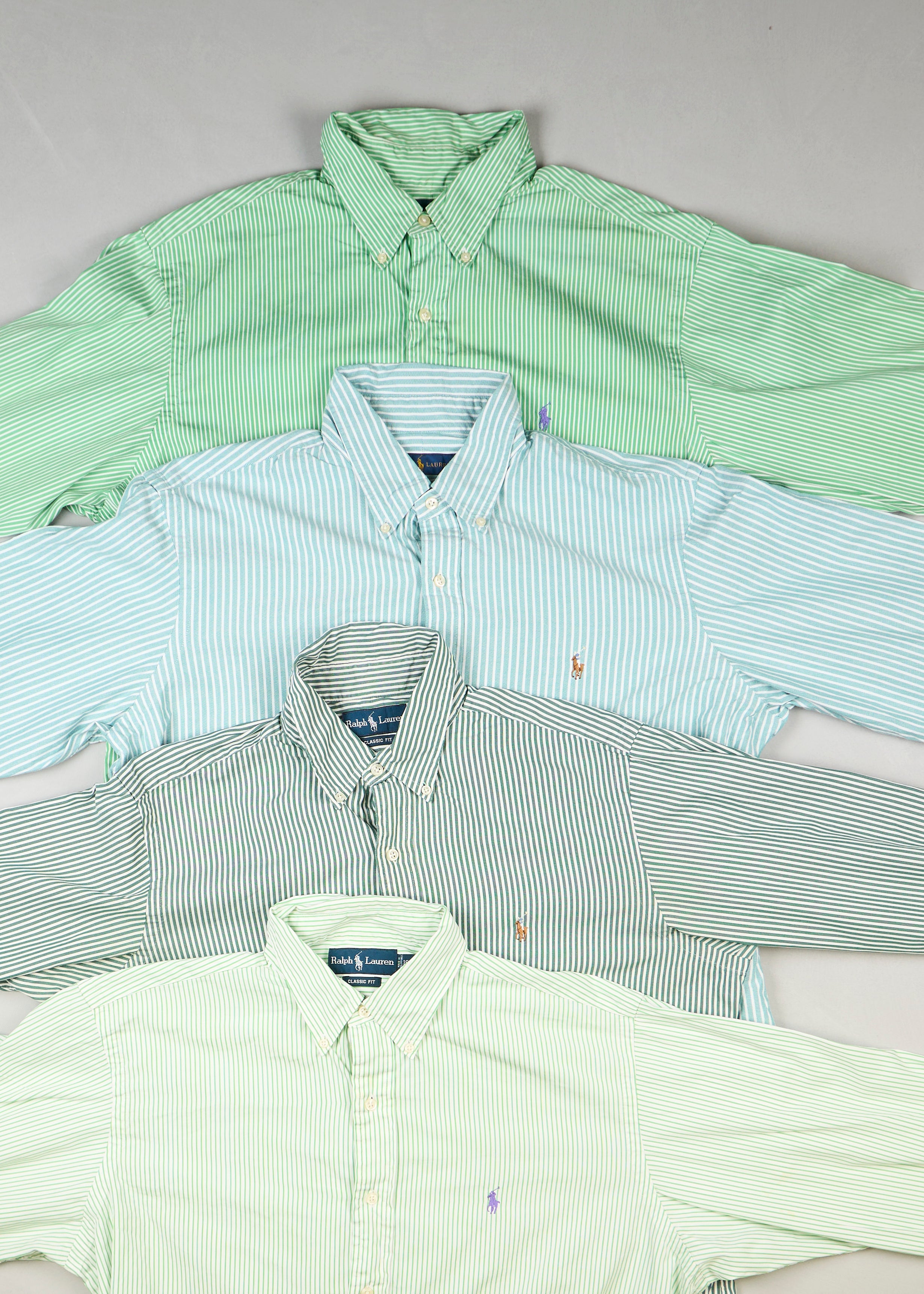 Ralph Lauren - Groen/wit Gestreept Shirt