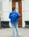 Blaue Wellen - Vintage Collegejacke